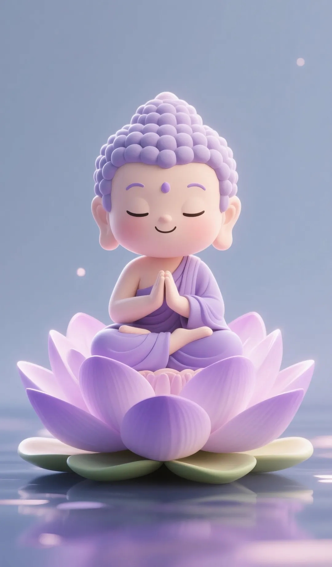 我看见了一个小和尚坐在莲花上,好可爱呀! 刷到了就是缘分
