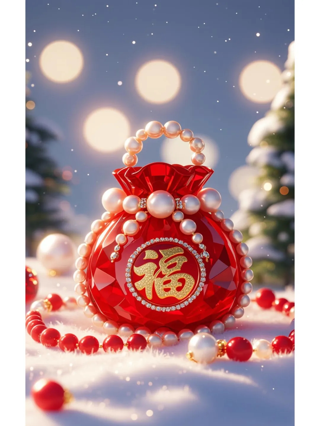 红色福袋屏保来一波