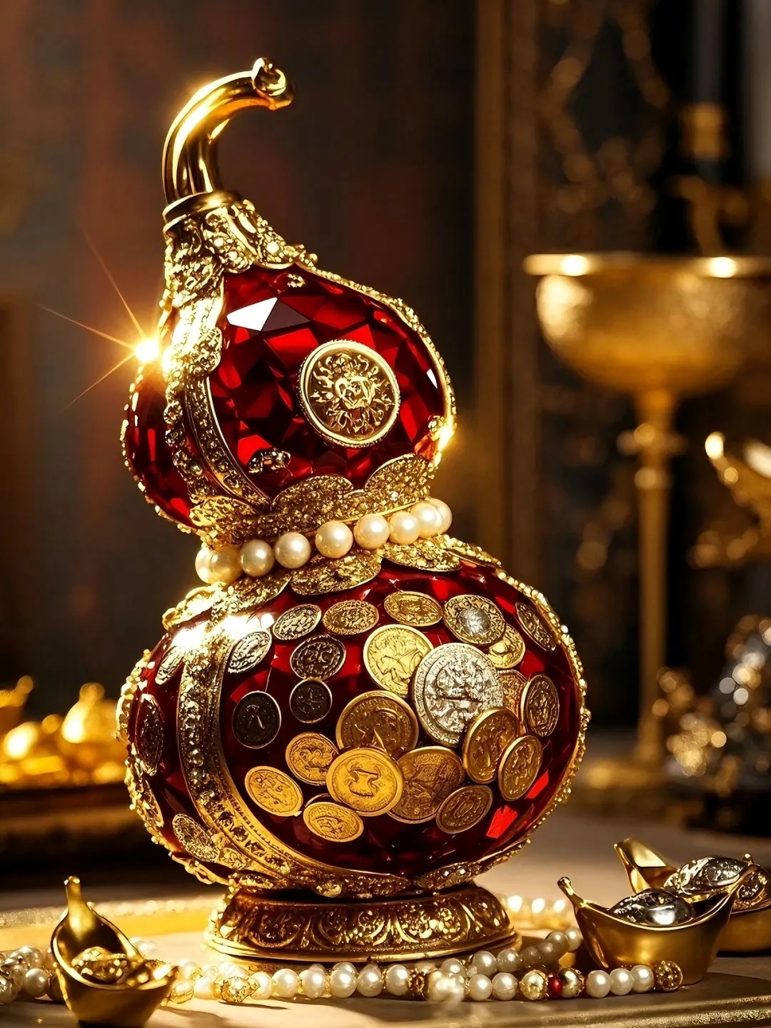 哇塞,这金葫芦太闪了,感觉财神爷要来敲门了! 刷到了就是缘分