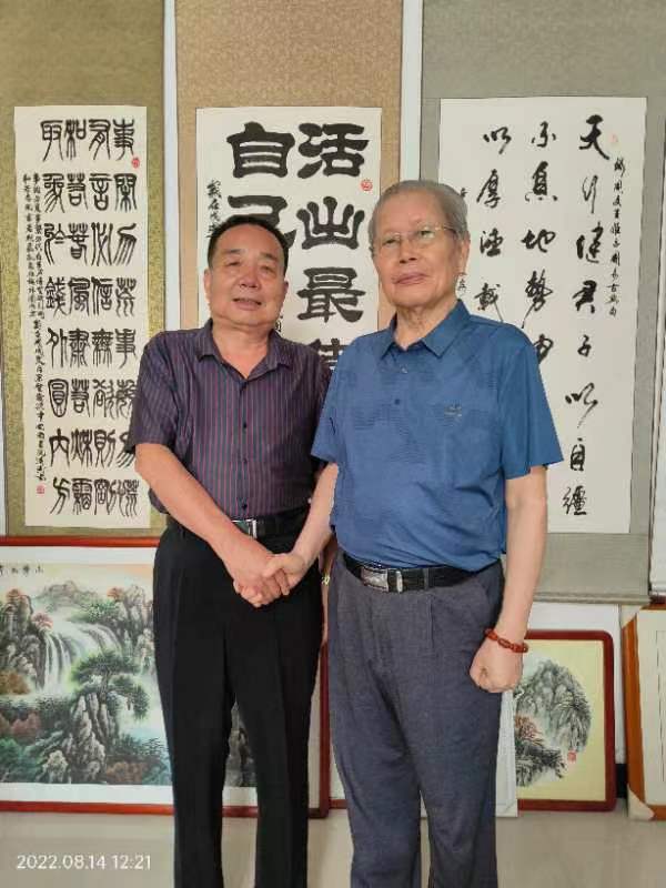 8月14日中午,书法名家曾汉民教授,卯秋民书法家,安义成演员和画家李惠