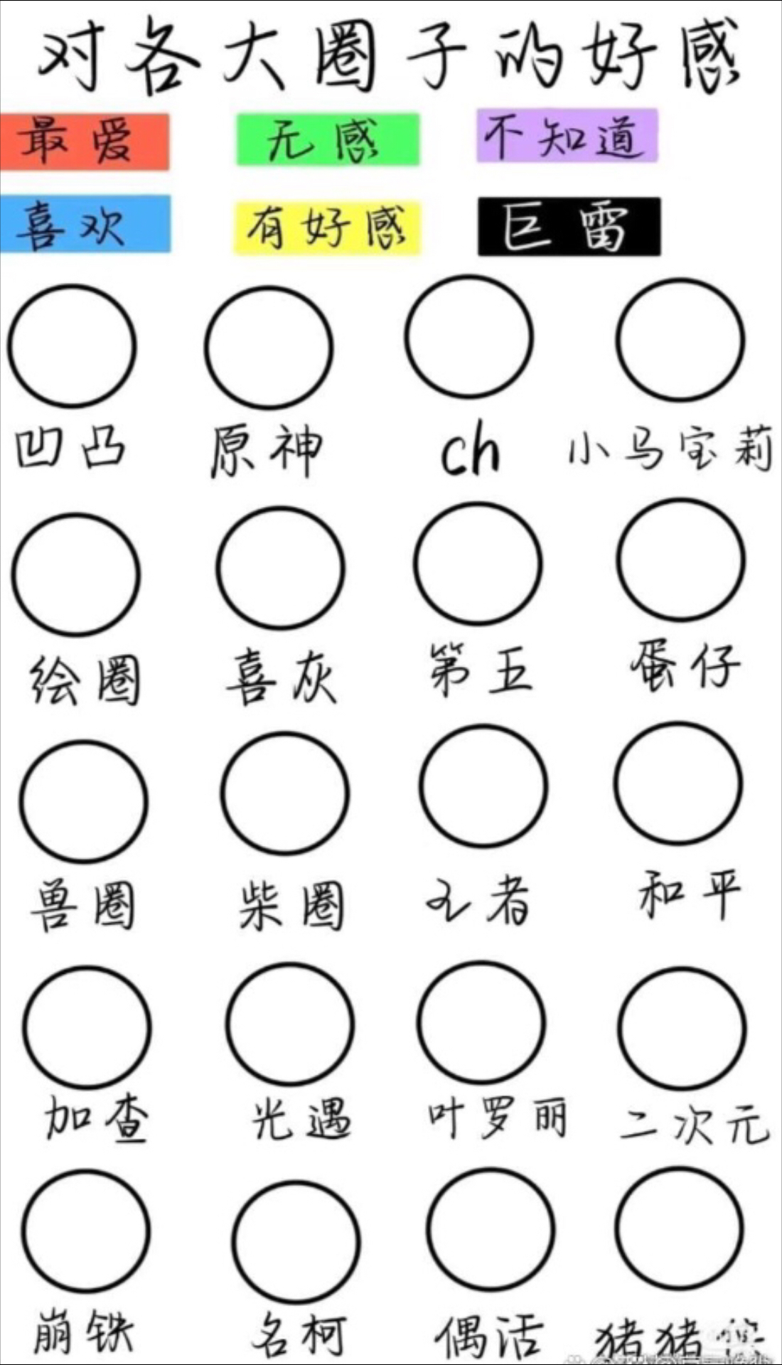 蛋形字格表图片