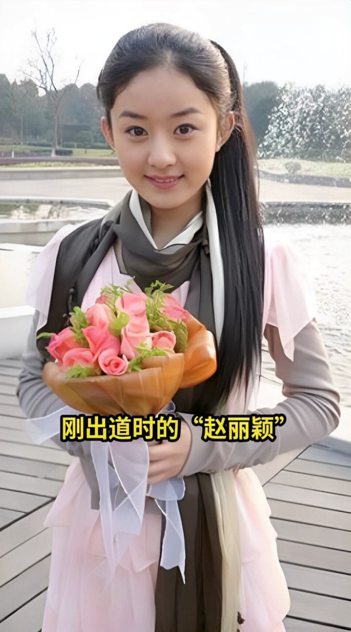 刚出道时的赵丽颖,面容青涩,眼神充满对未来的憧憬,演技虽略显稚嫩,但