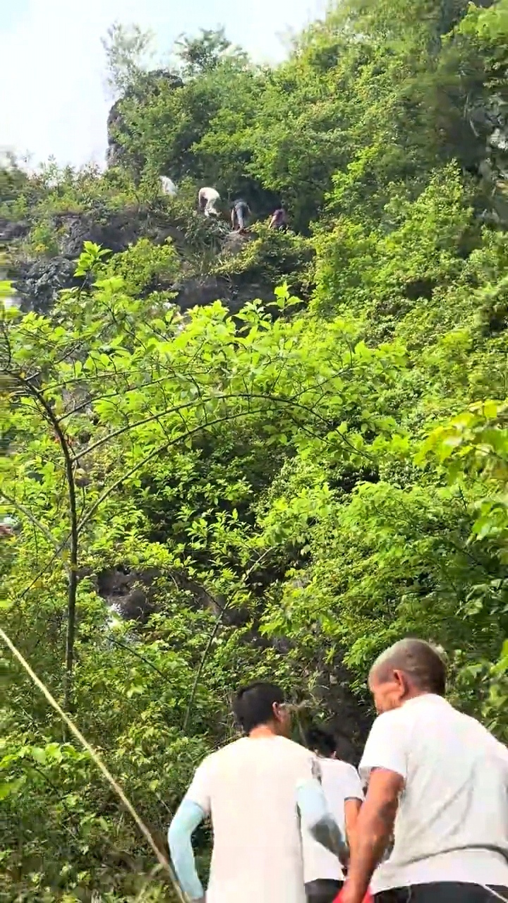 清明时节,祭山拜祖,广东地区扫墓称作"拜山".这是华南地区拜山的场景.