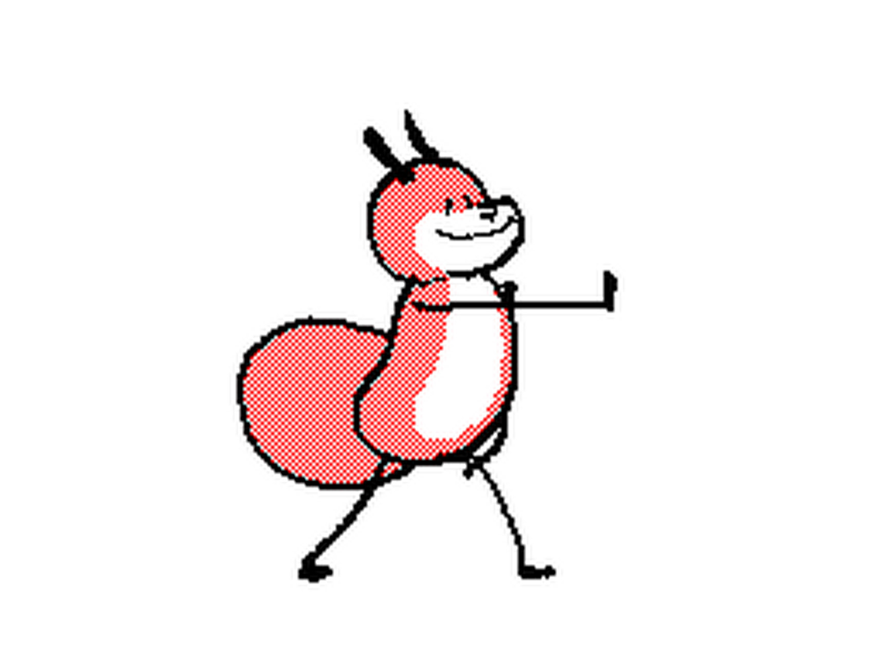 粉狐狸跳舞表情包图片