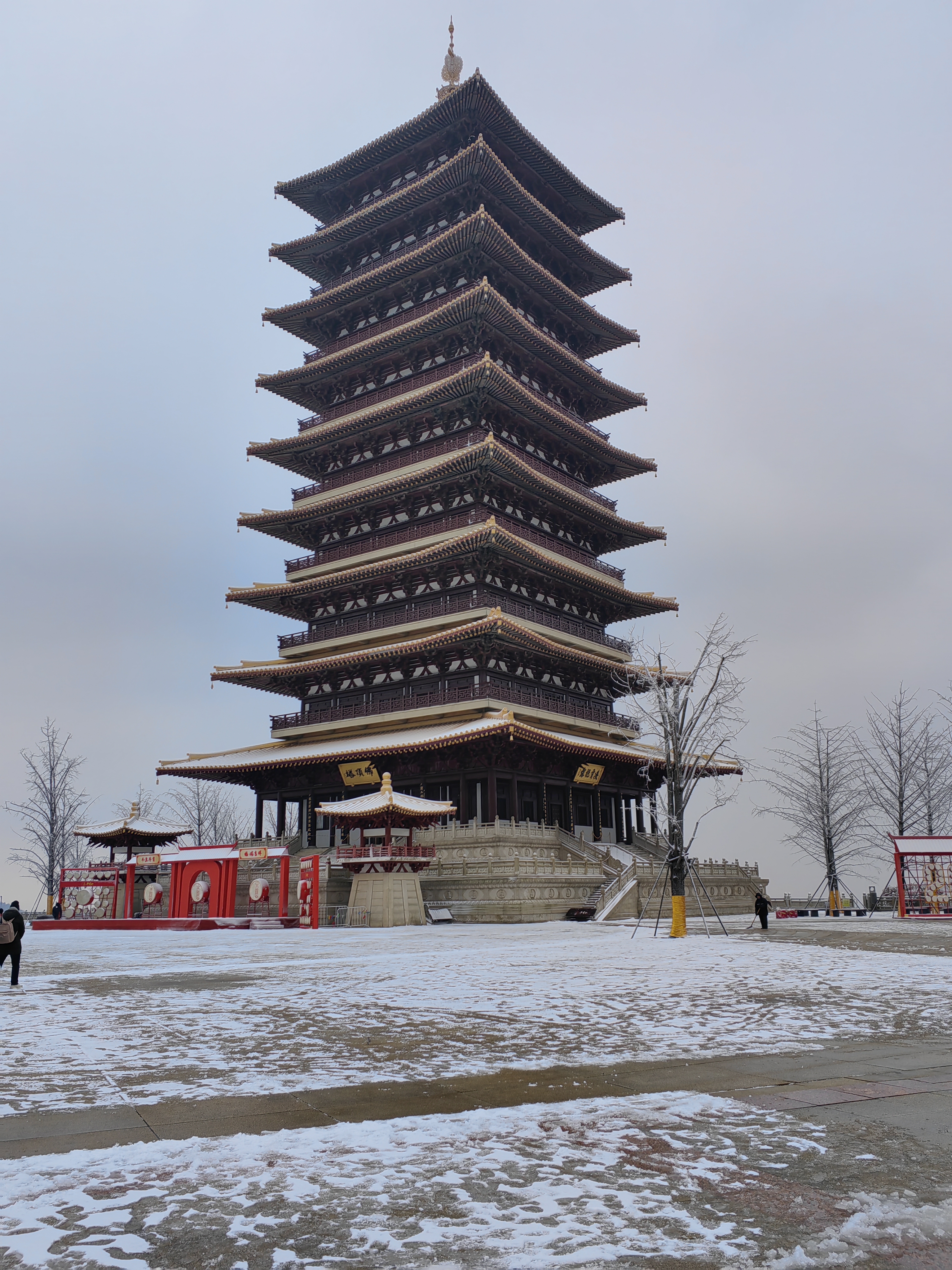 南京雪景紫金山图片