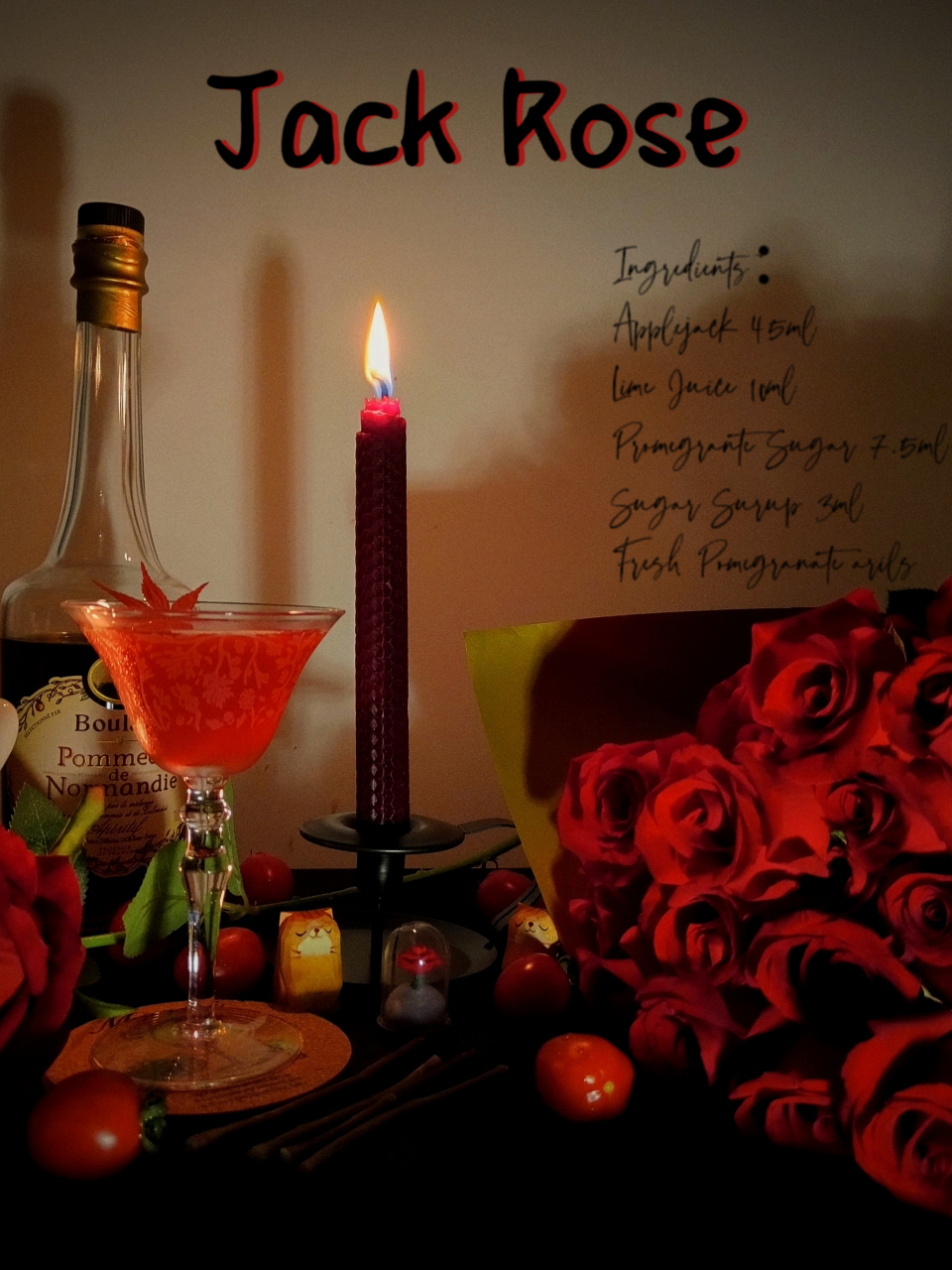jack rose 93 #红# #玫瑰# #调酒