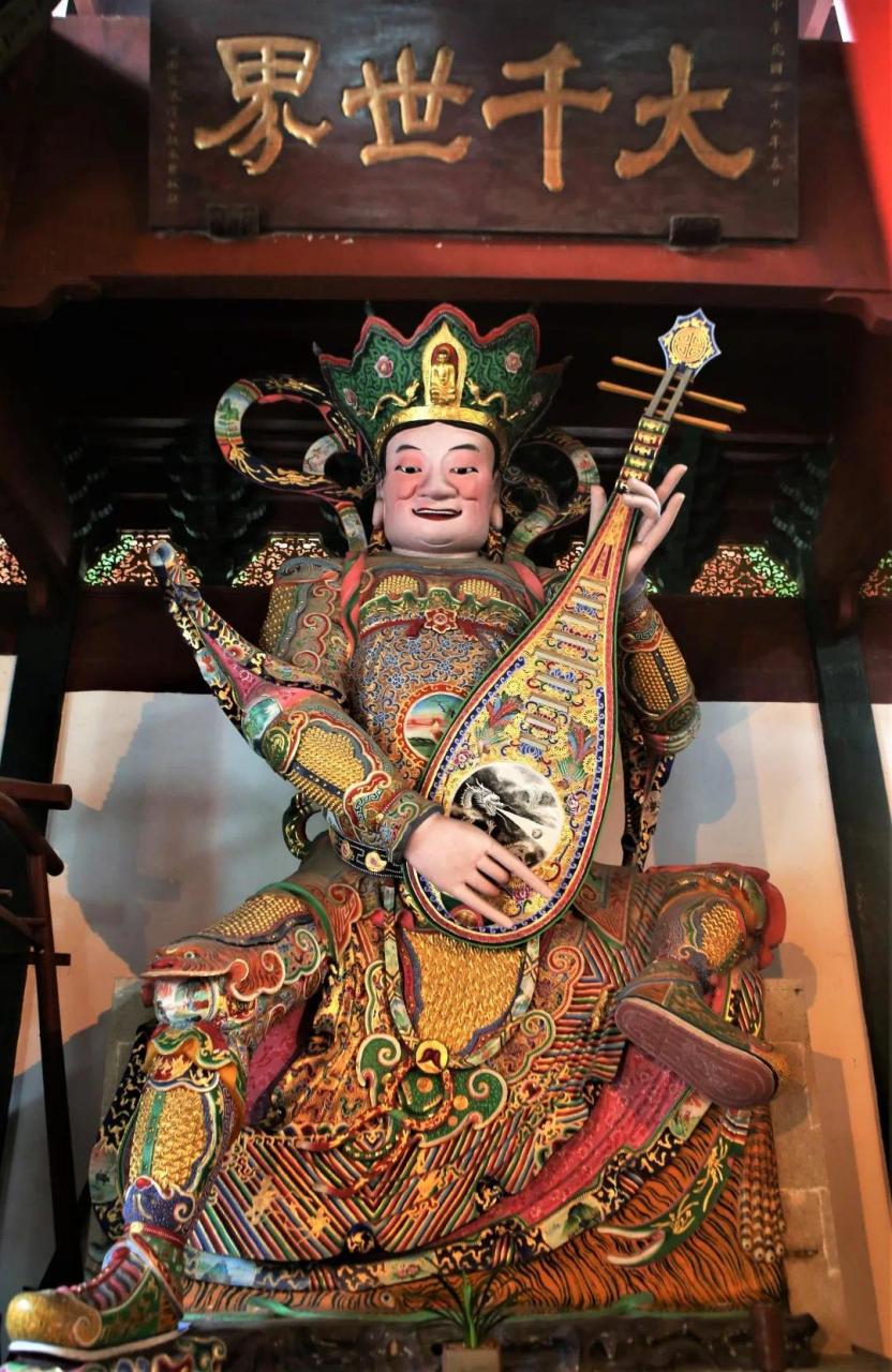 佛教文化# 杭州灵隐寺天王殿弥勒佛,韦陀菩萨,四大天王菩萨