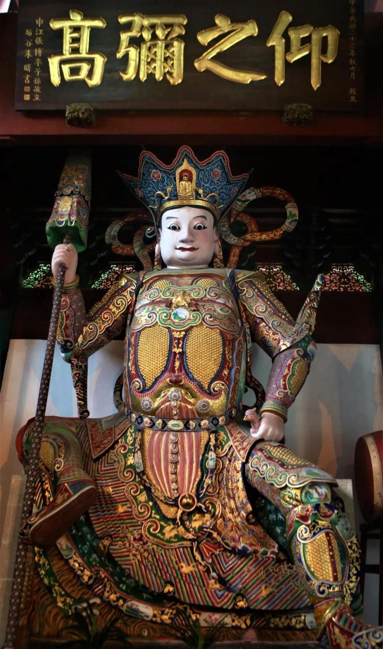 佛教文化# 杭州灵隐寺天王殿弥勒佛,韦陀菩萨,四大天王菩萨