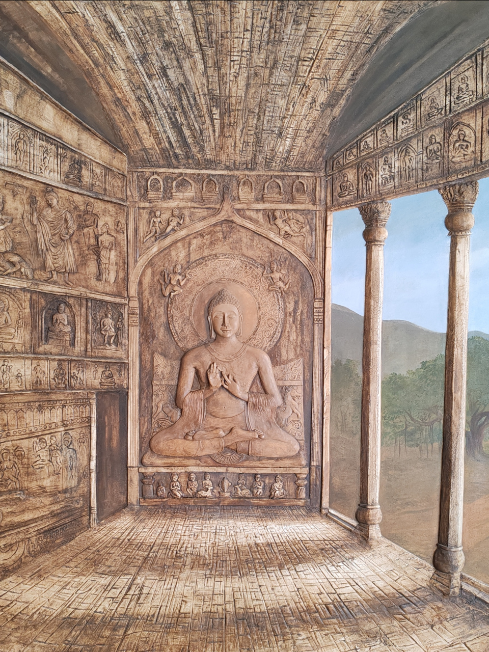 摄影爱好者联盟# 白马寺印度佛殿苑佛画