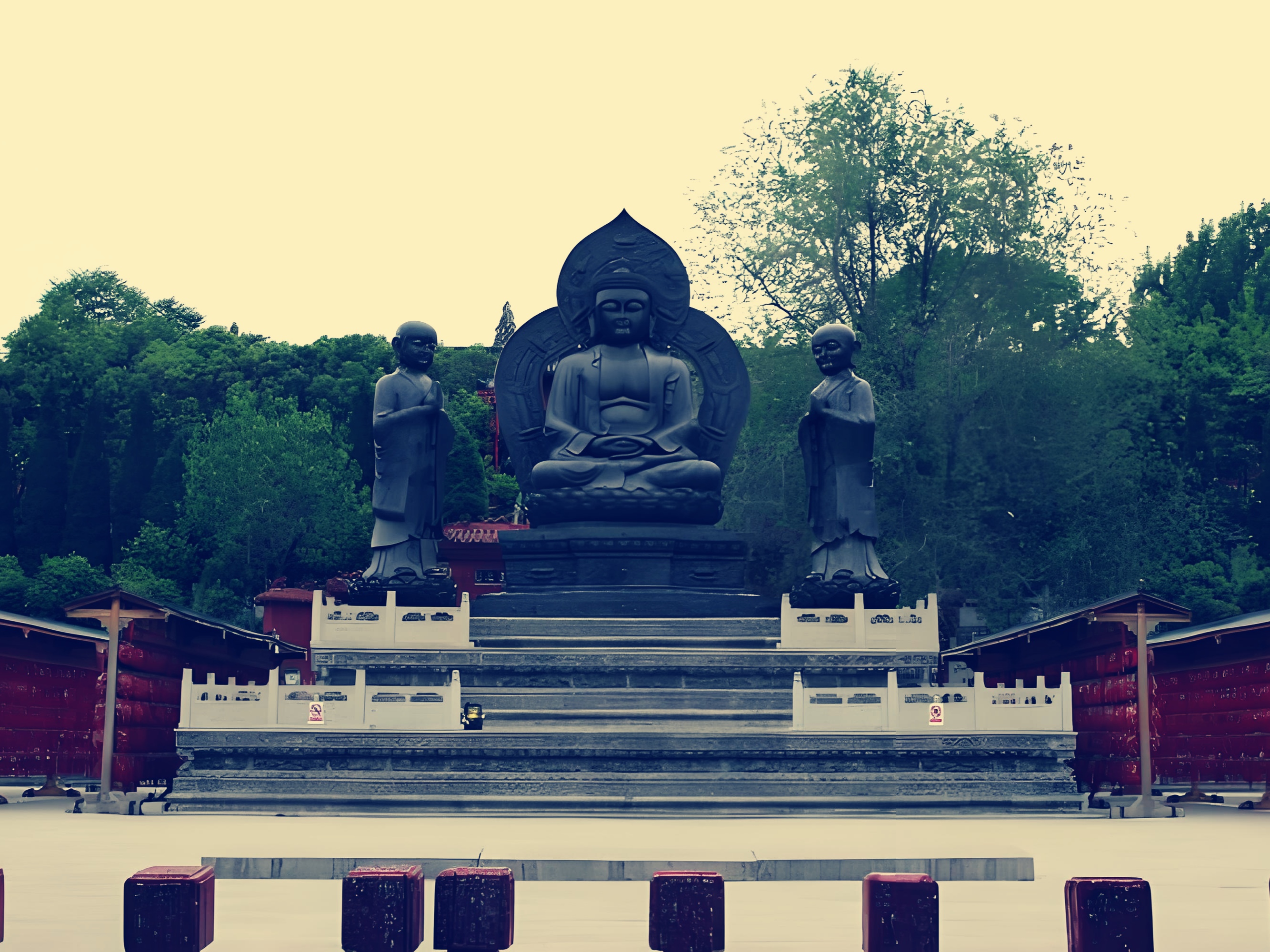 水调歌头·游焦作圆融寺 古刹隐林间,禅意满圆融.