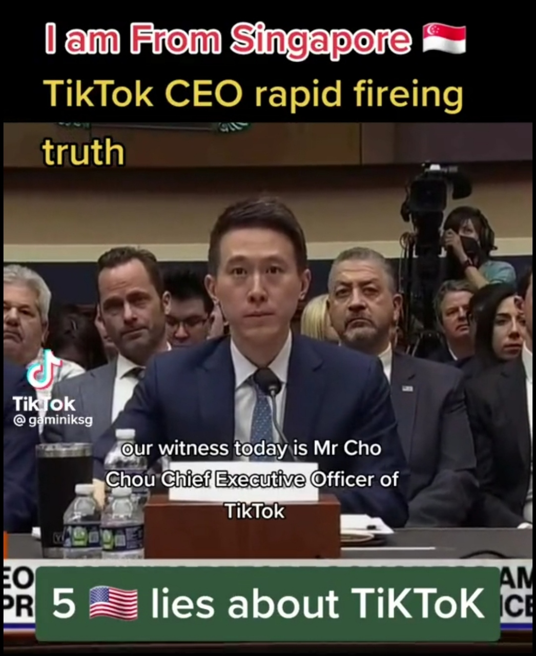 抖音海外版ceo-周受资 在美国国会上舌战群儒,超级帅气