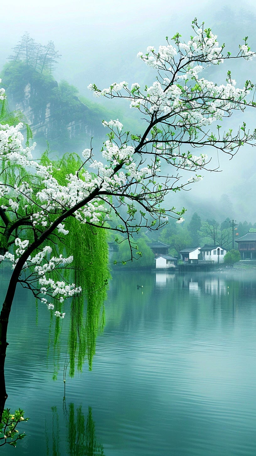 雨后的江南古镇,宛如一幅清秀的山水画缓缓展开