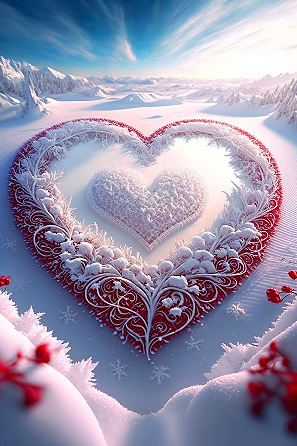 冬季手机壁纸浪漫雪景图片