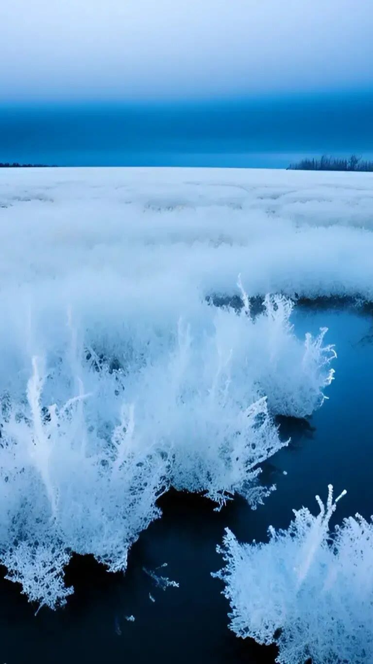 "7615冬天的童话,冰与雪的诗篇7615"  打开这幅美景,仿佛可以