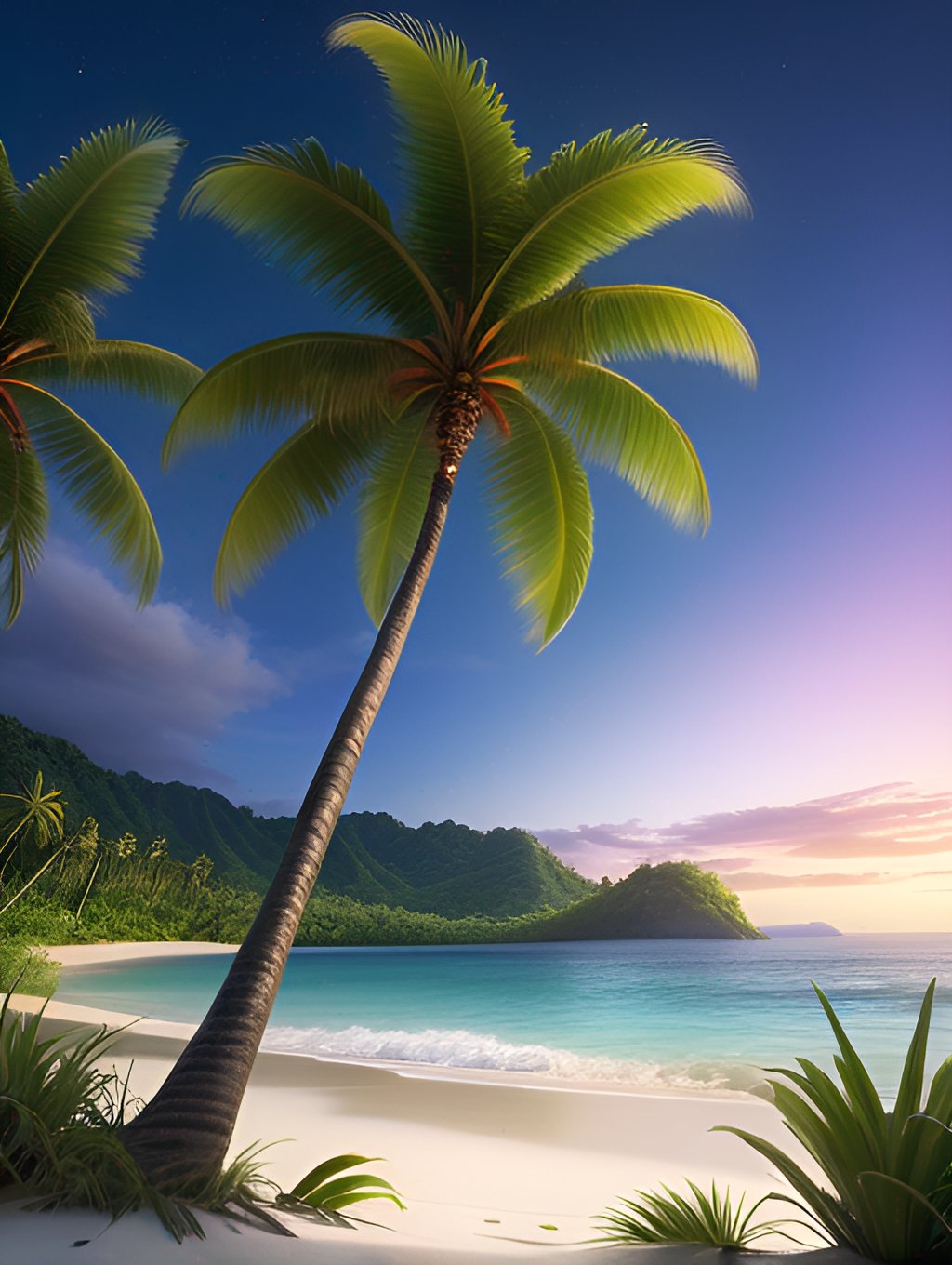 夏日炎炎,海浪轻拂沙滩,椰树下乘凉,清凉一夏.#一起过夏天