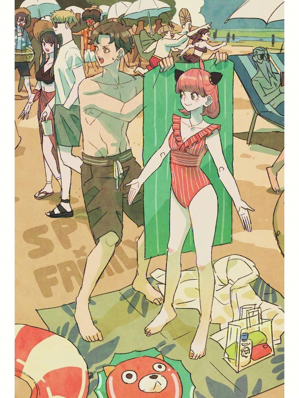 阿尼亚本来打算让达米安看一下她穿泳衣可不可爱 谁曾想我们的傲娇