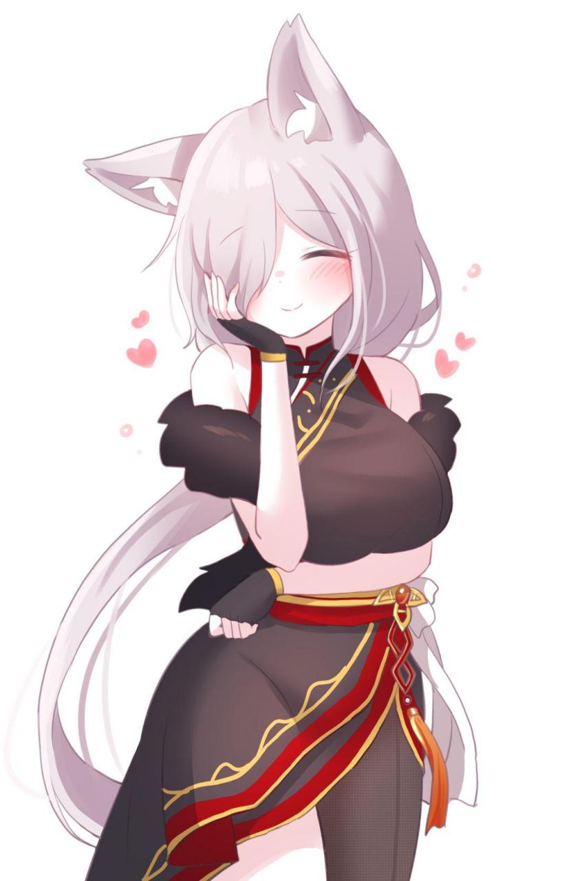 狐娘(也可能是猫娘) 画师:ho nyang