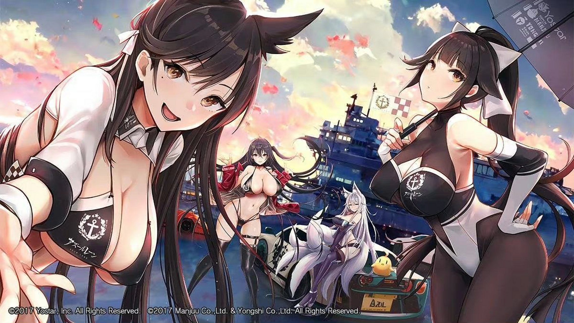 爱宕,高雄——碧蓝航线——画师:マッパニナッタ