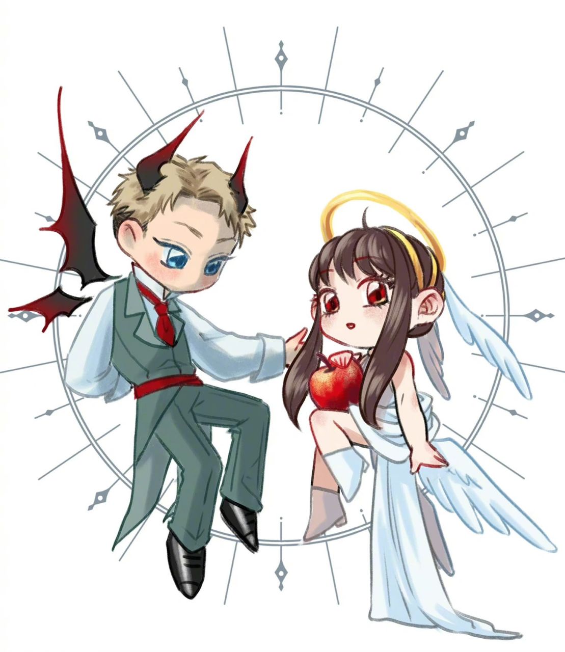 天使与恶魔 图源: h_artistlifekr