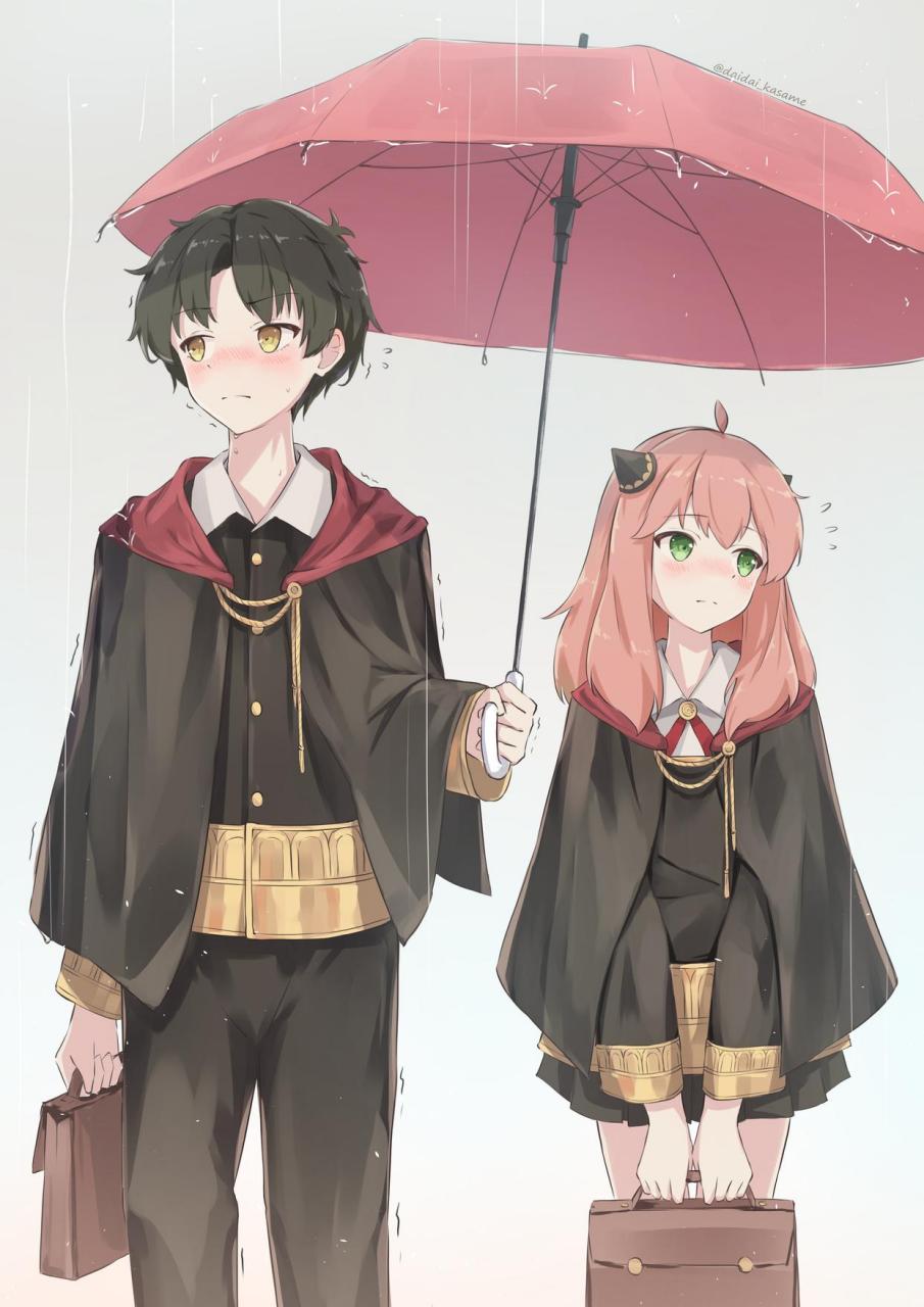 一起撑伞的某人也会害羞脸红* 画师: 代ヶ