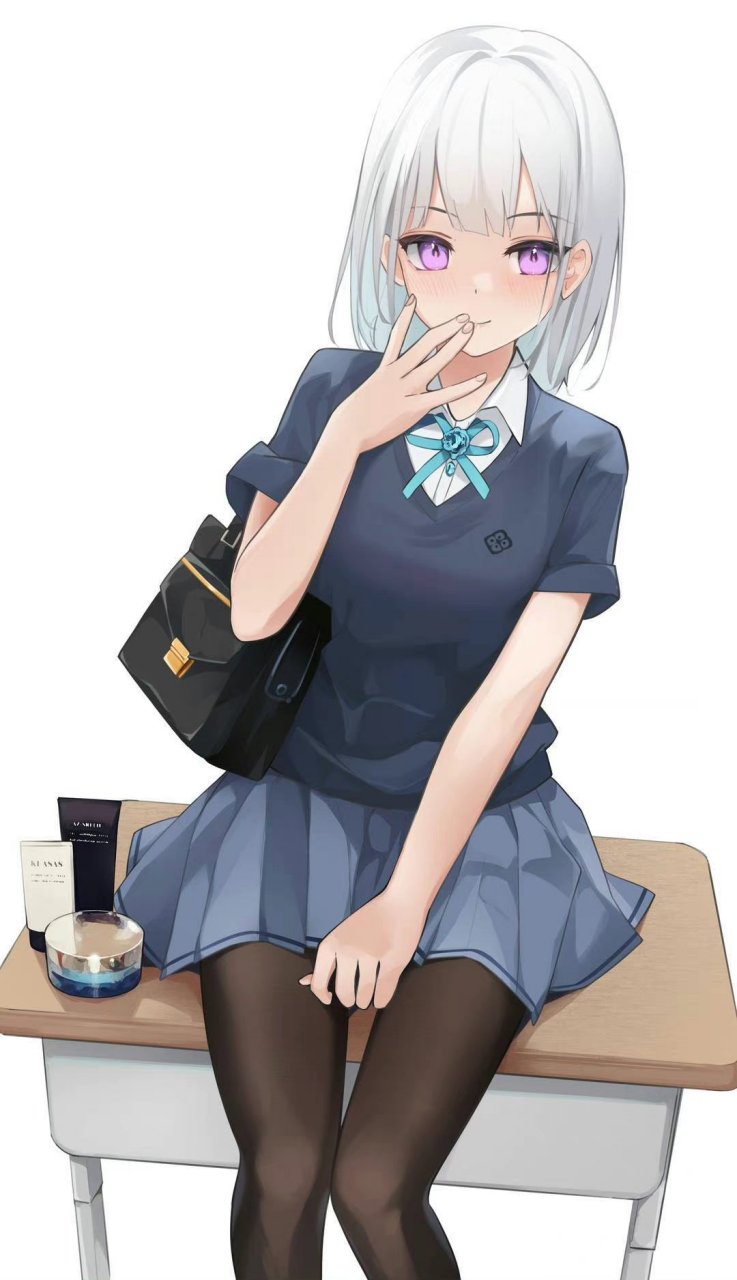 白发紫瞳少女 画师:zelef