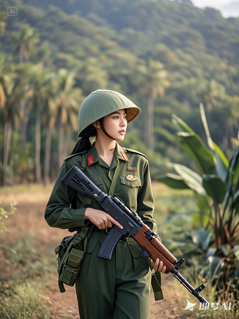越南女兵,那身绿色军装,是使命与担当的象征