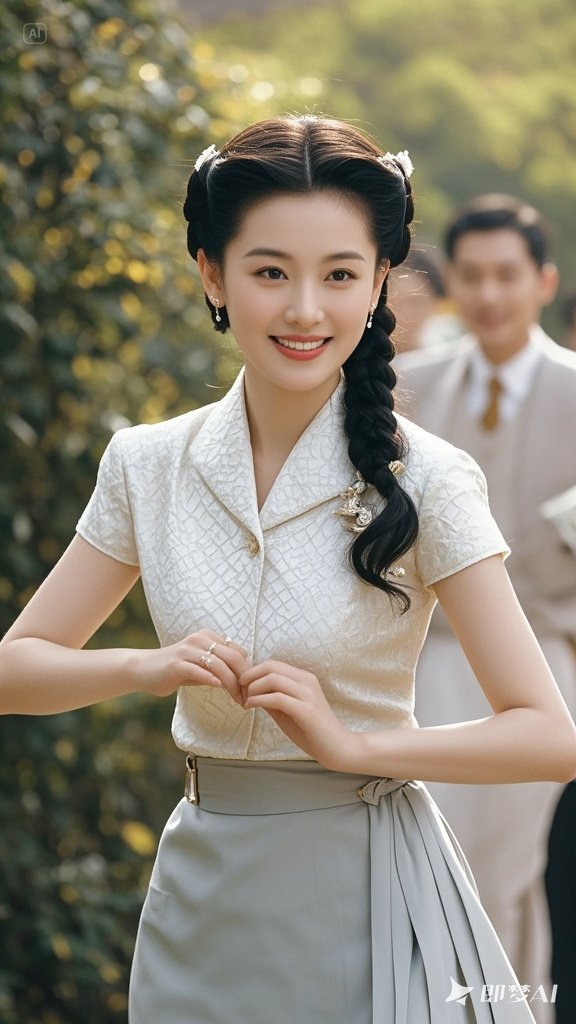 少女唇角扬起清甜笑意,眉眼弯弯似月牙