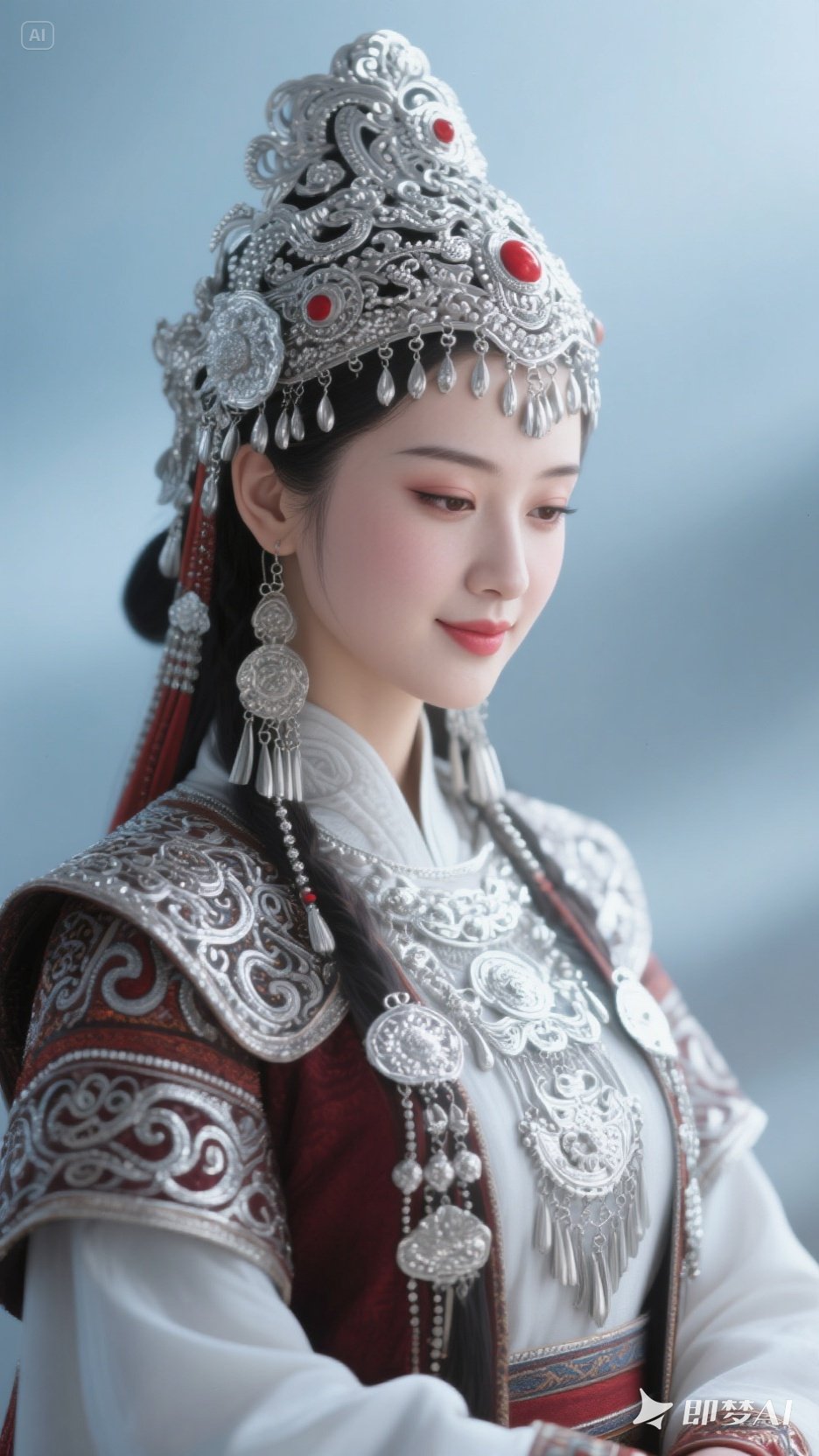 瓜子脸上五官精致立体,澄澈大眼睫毛纤长,搭配自然眉