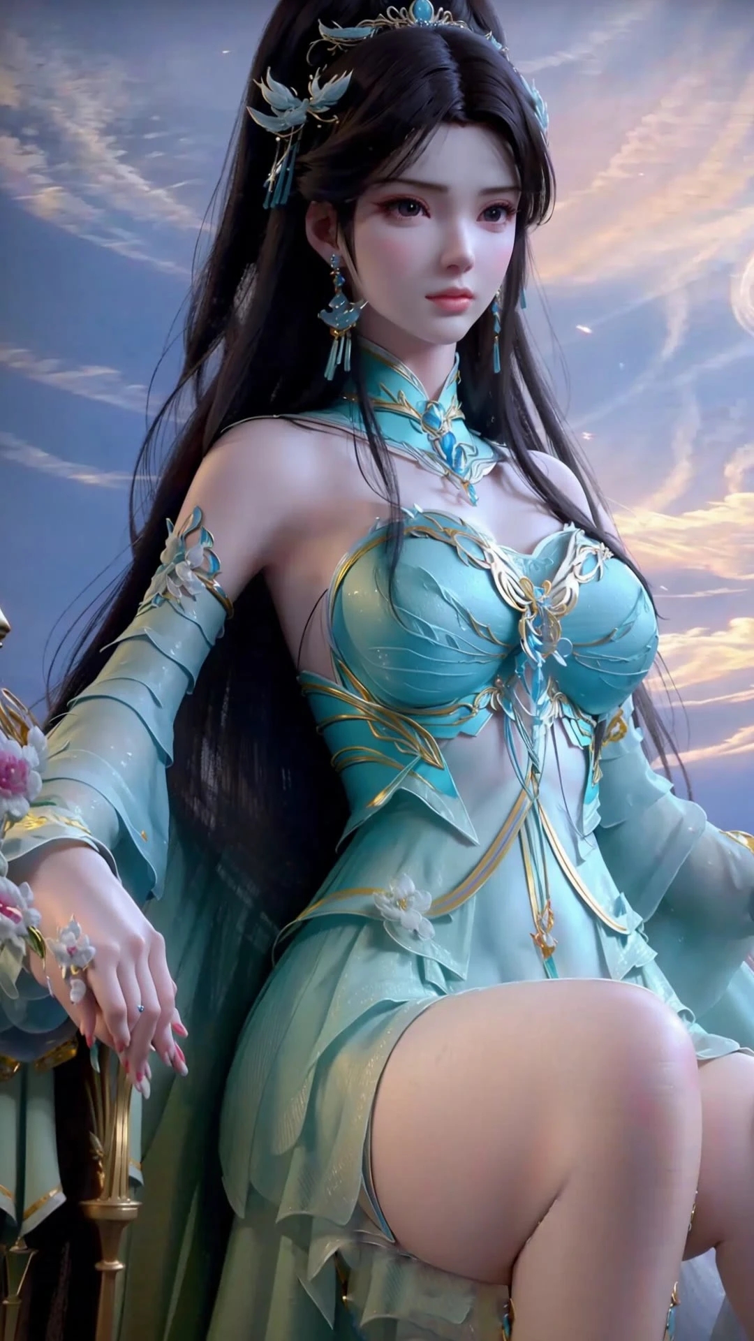 斗破苍穹的女主萧薰儿  她是一个来自古族的公主 她有着一头如瀑布般