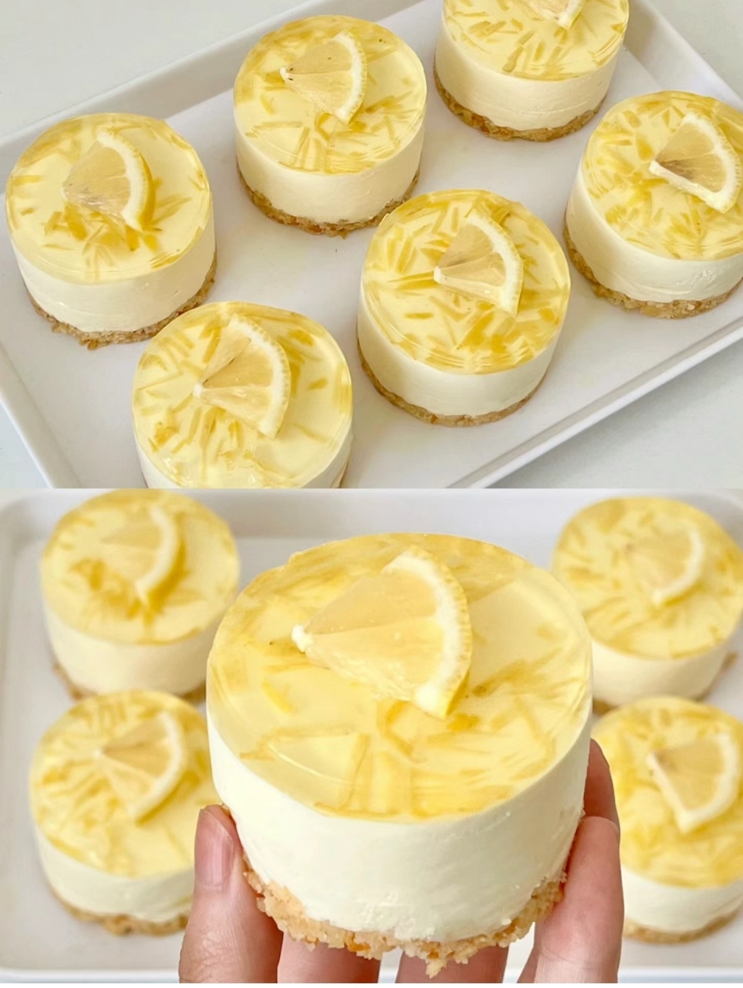 它以柔软的蛋糕胚为基底,中间夹着酸甜可口的柠檬酱,外层是细腻顺滑的