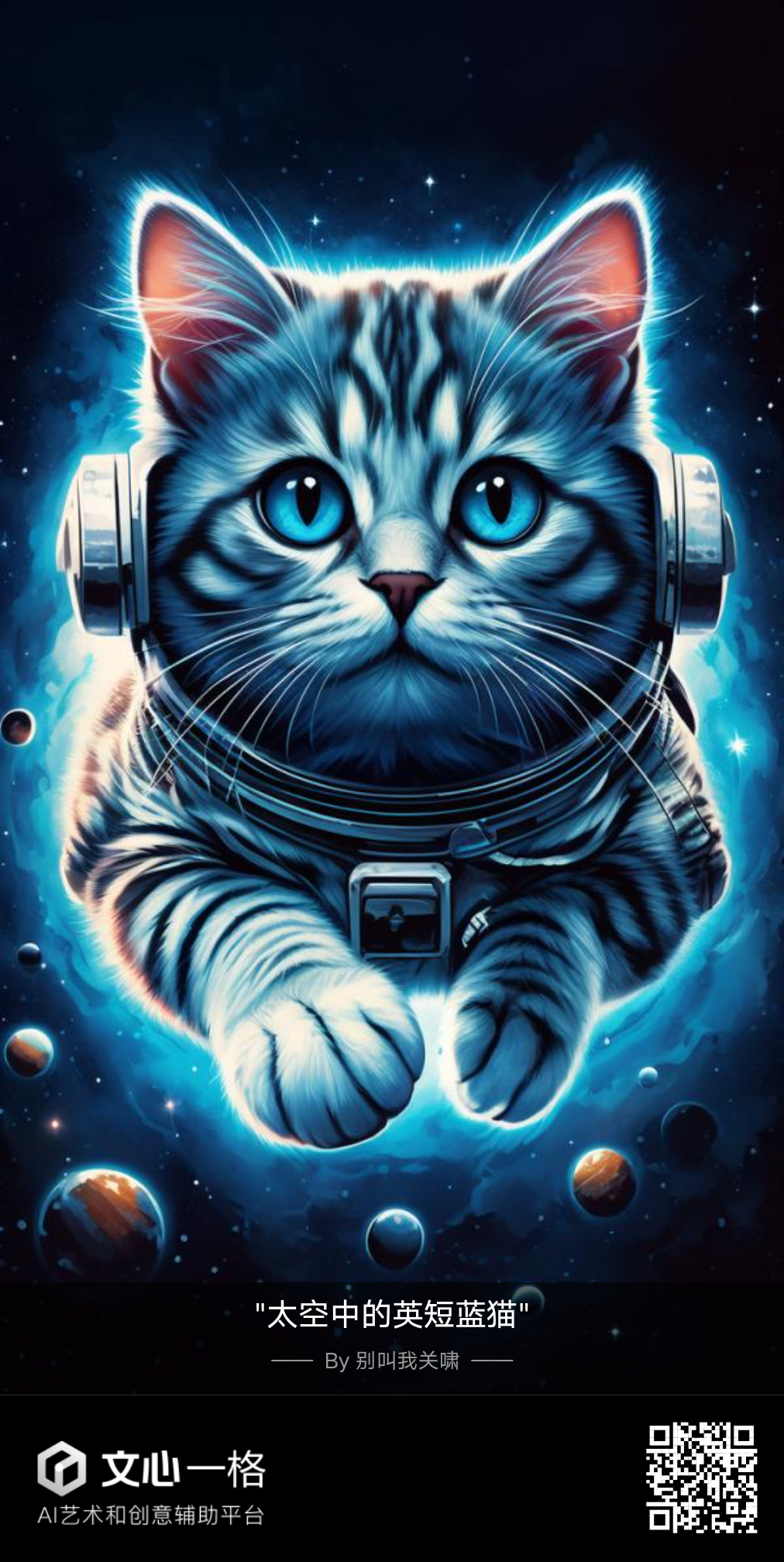 这只英短蓝猫穿着深色小衣,眼神中满是对未知的渴望和好奇