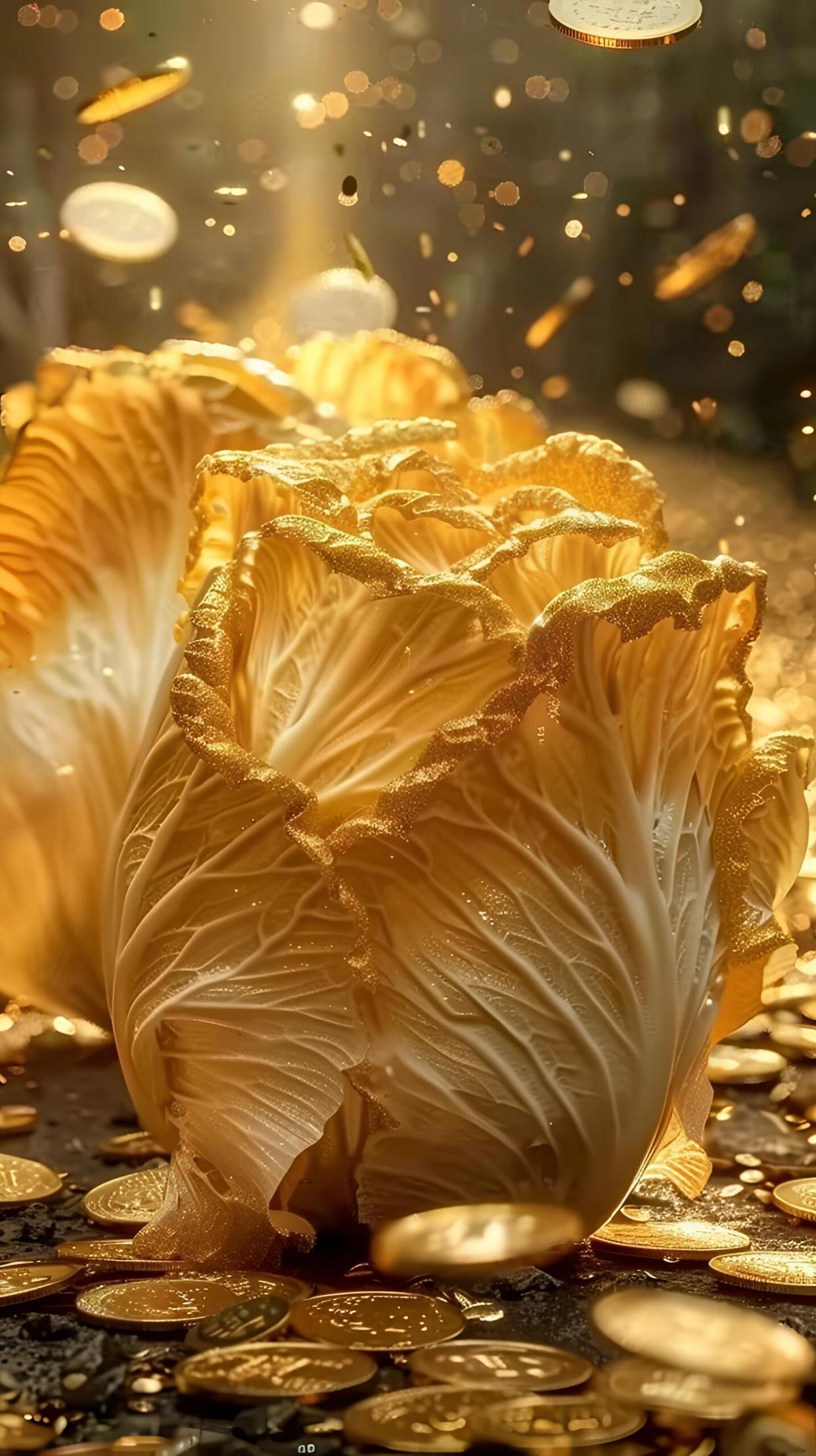 白菜寓意"纳福百财"祝你财源广进.