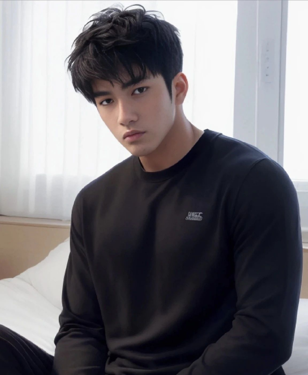 这样的脸型和身材堪称完美,简直是理想中的男人.