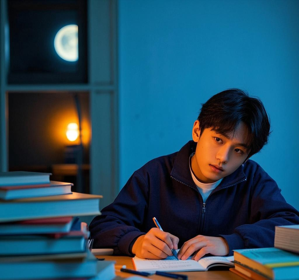 把月光当作毛毯盖在身上