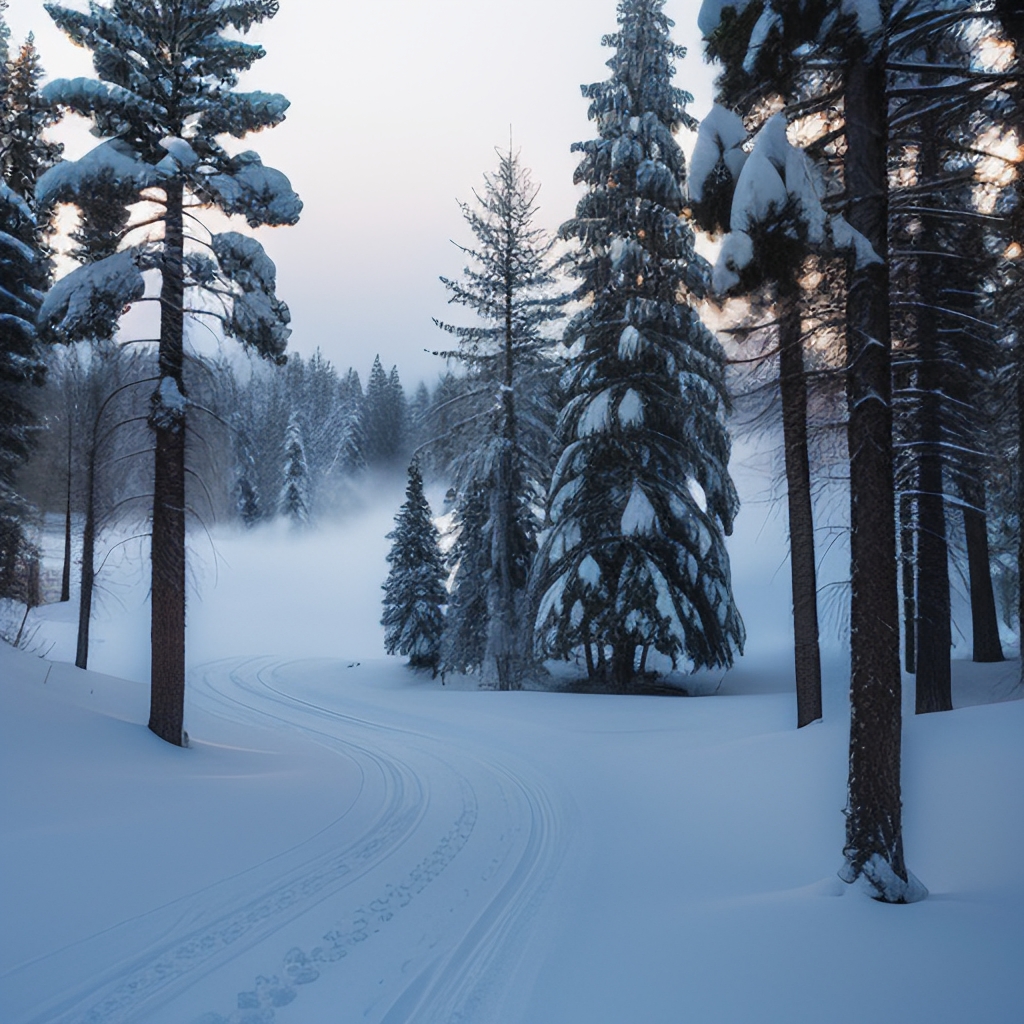 雪后的树林,如诗如画.