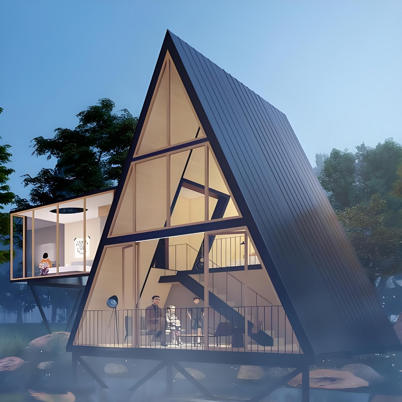 asetta家的三角屋,时尚与自然的完美结合,生活就该这么小清新!