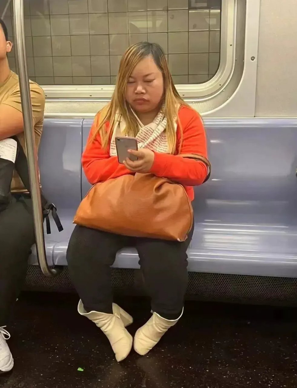 美国地铁,凤姐现状照.