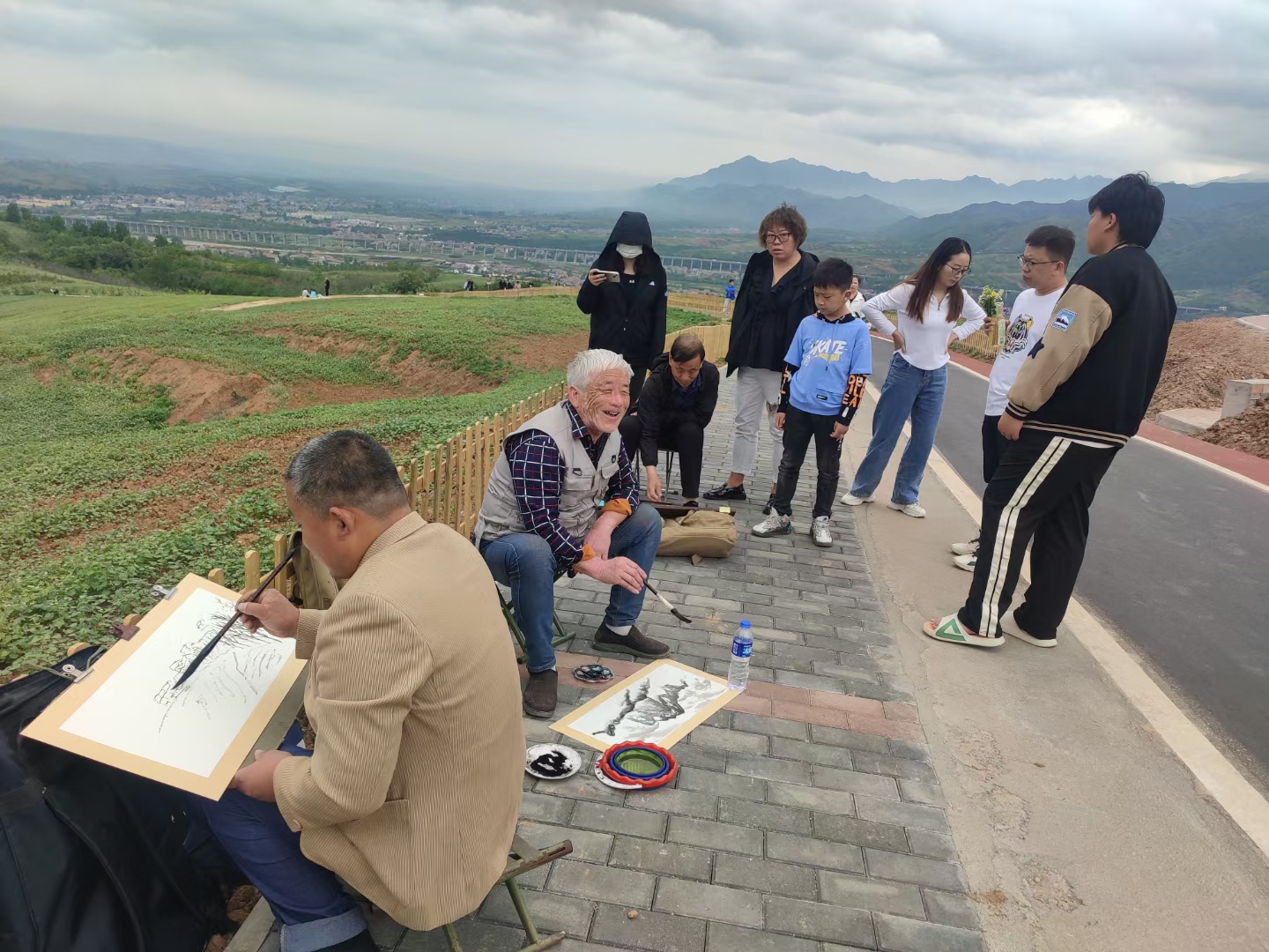 大美蓝田,写生荞麦岭,詹杰在行动!