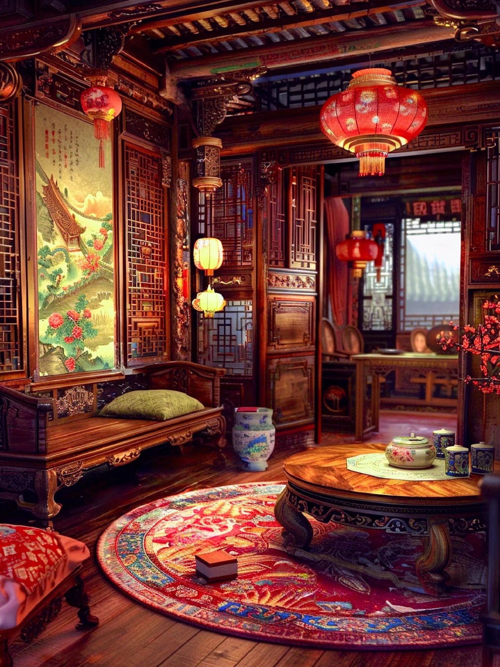 装修设计# #古香古色# #动态连更挑战#  你喜欢古代装修的风格吗?