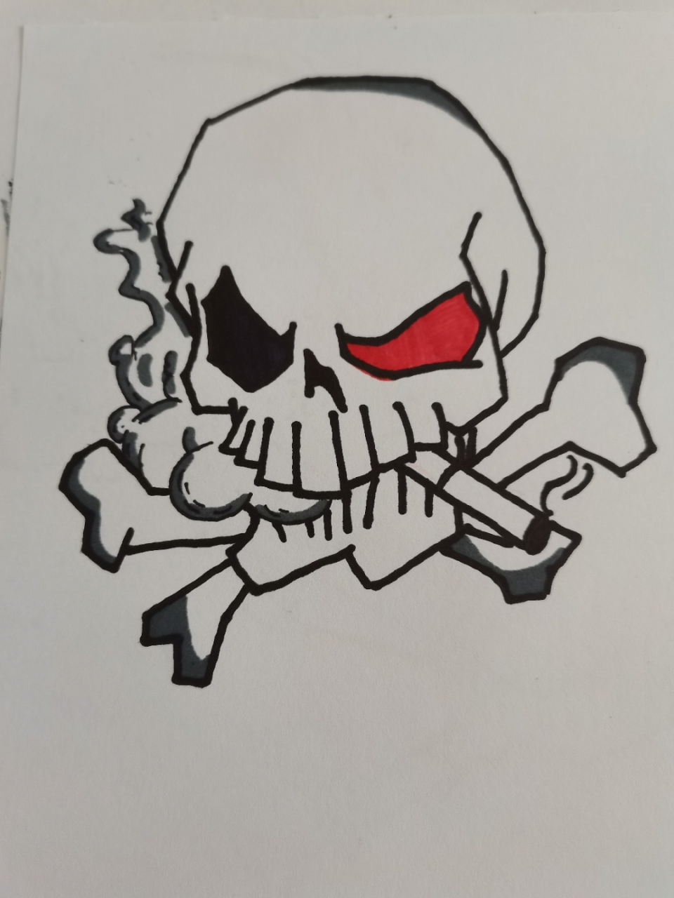骷髅头画 寓意禁毒