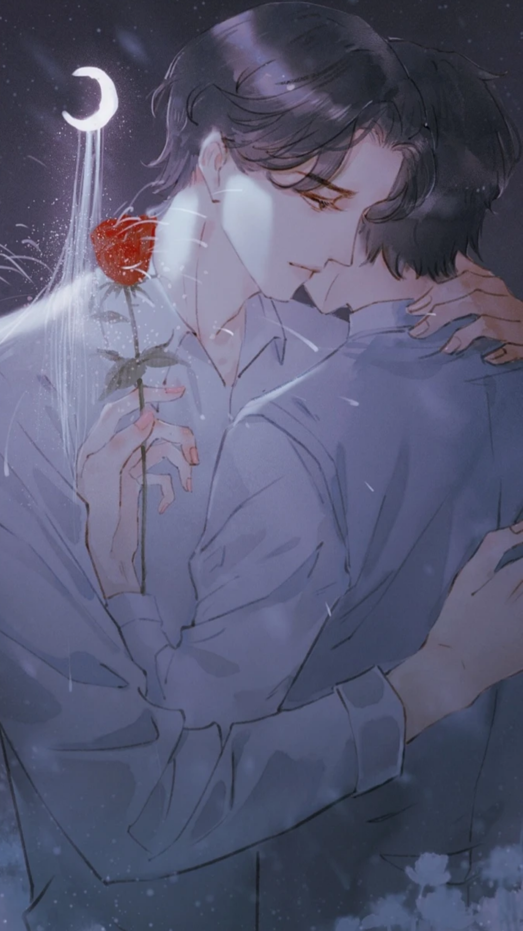 纪慎语踱步到窗边,望过去,见丁汉白立在大片鲜花之中.