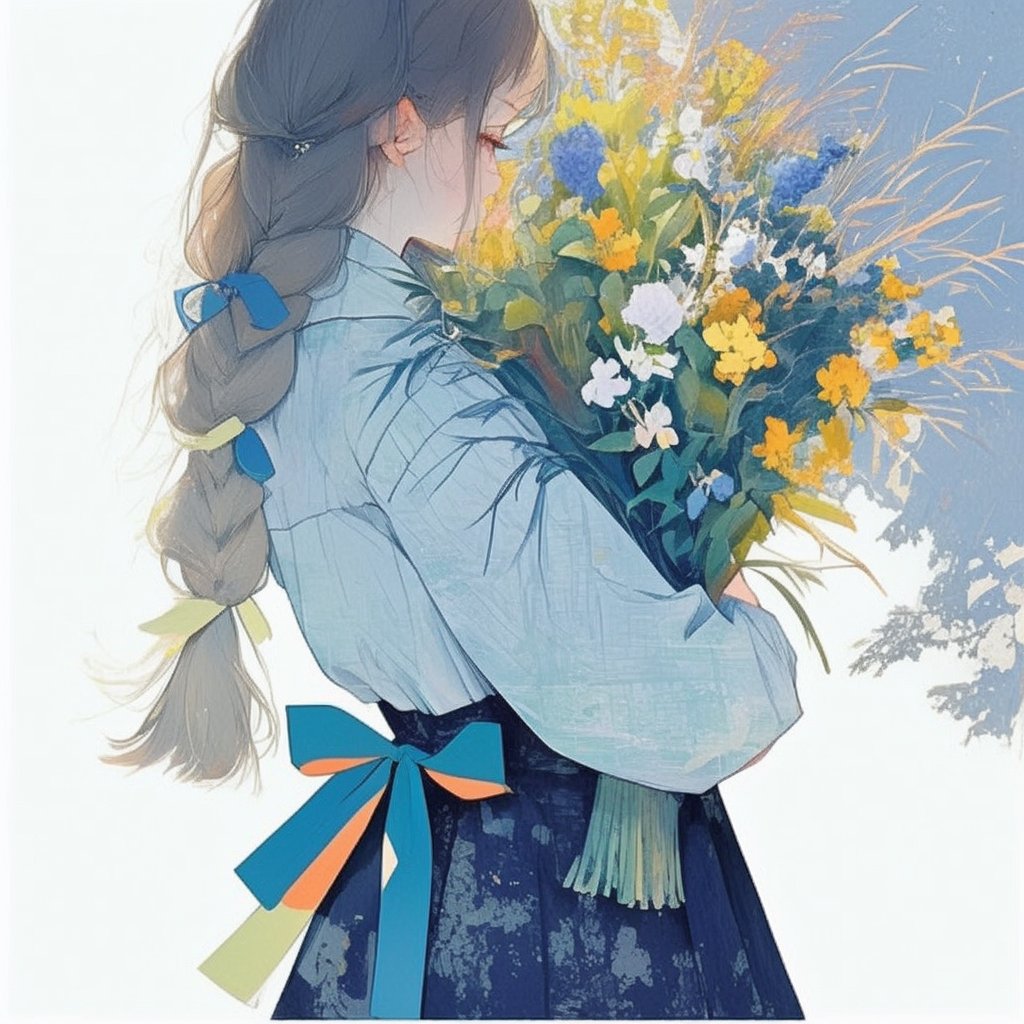 手捧花束,花香袭人,心情瞬间温柔.#头像