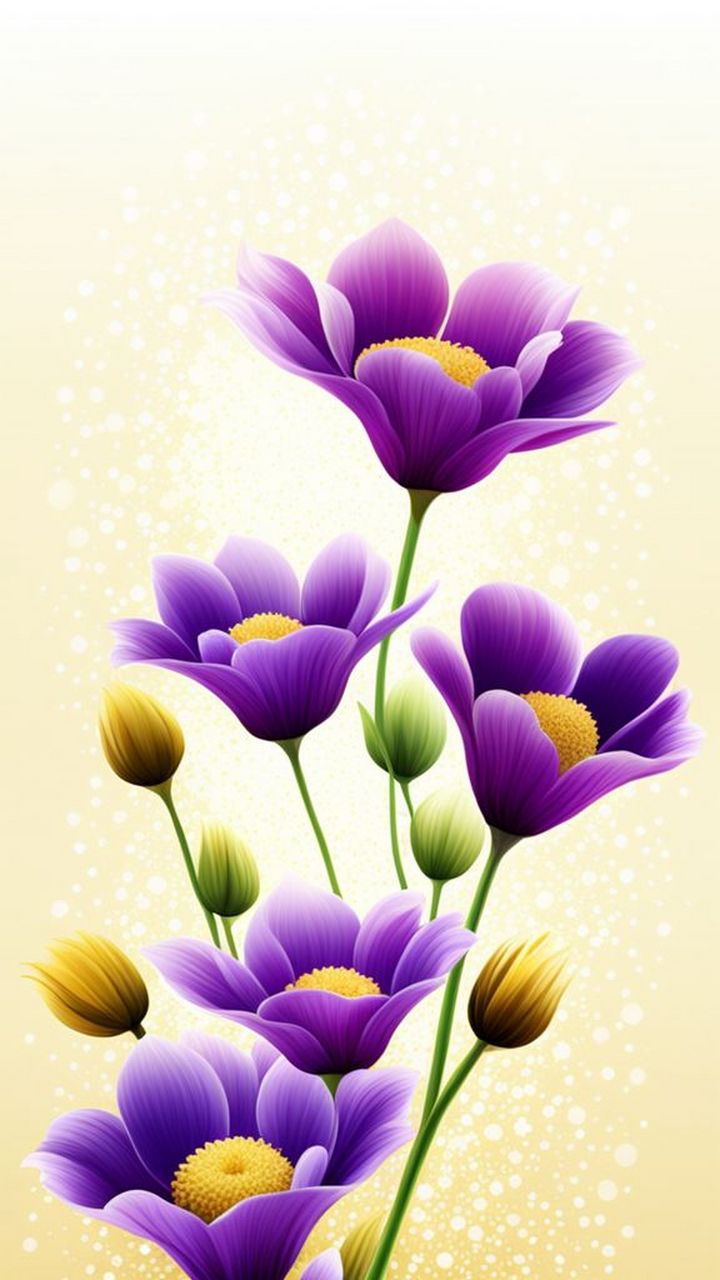 紫色系壁纸:紫花绿叶映春色,浅紫白间舞芳华.