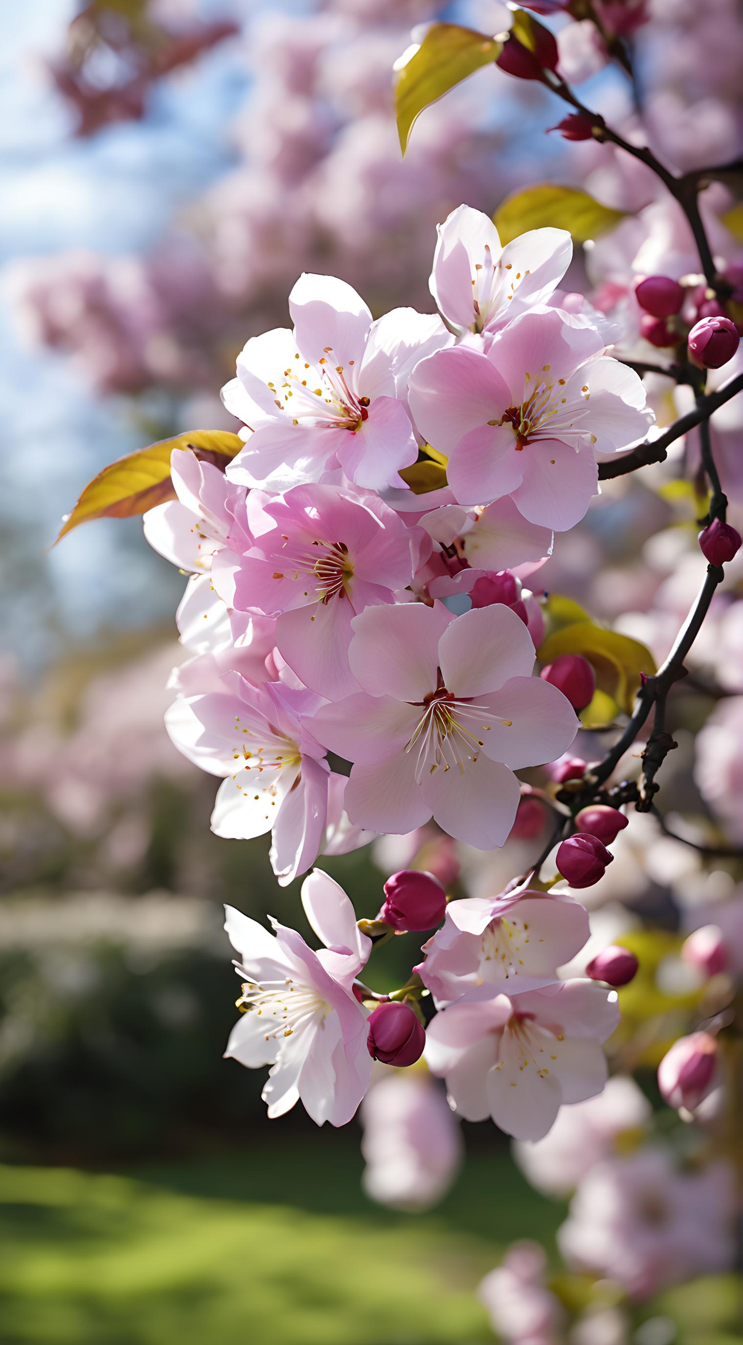 海棠花手机壁纸锦绣海棠花春天花瓣图片海棠树未开花春天都是什么花开