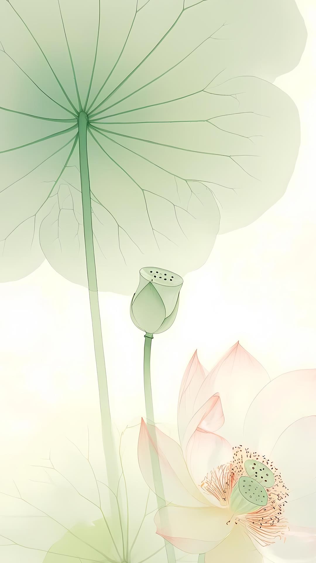 清新绿意,淡雅花影,静享一刻宁静时光.