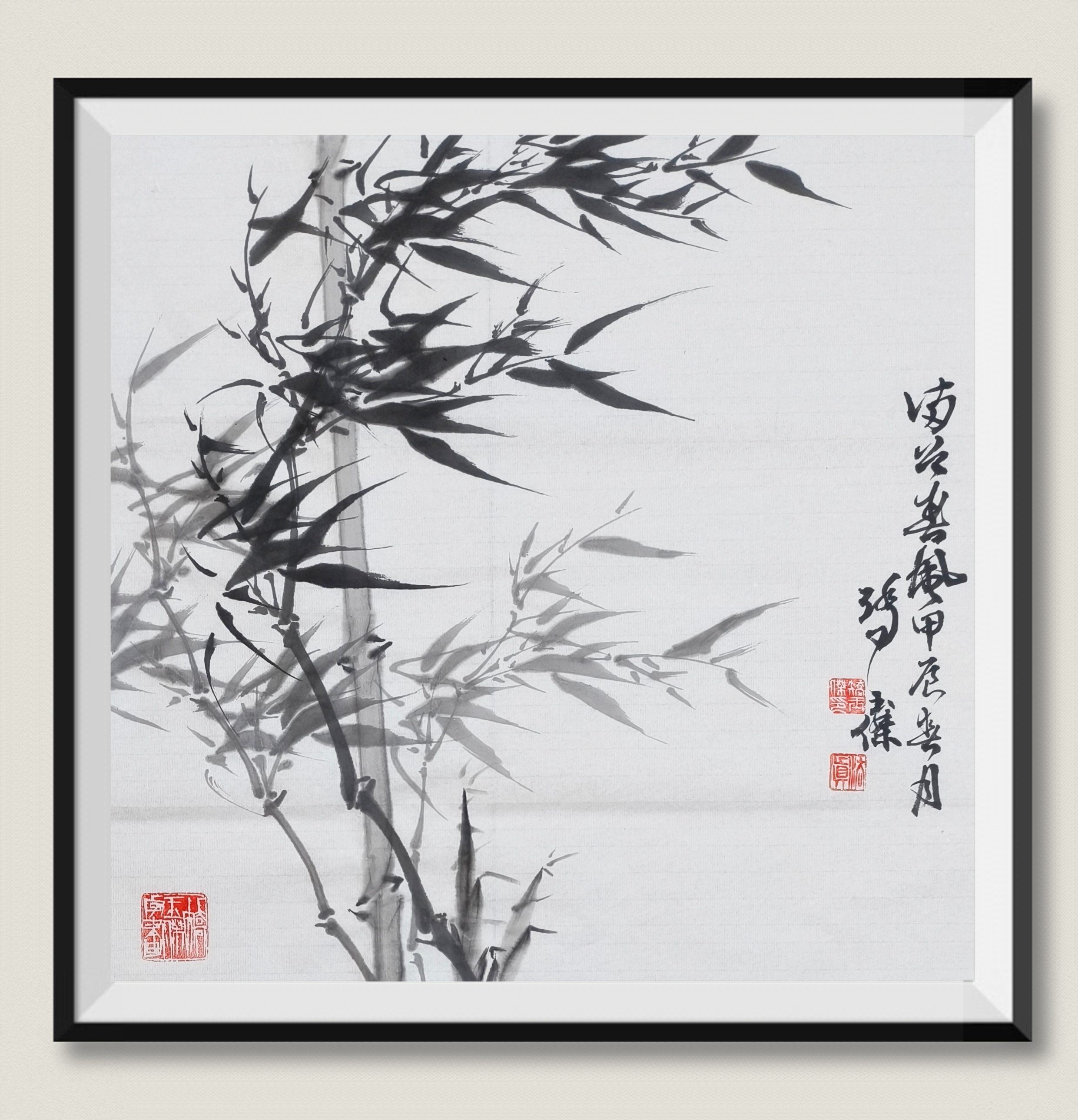 喜禅墨竹非遗代表性传承人矫玉杰作品