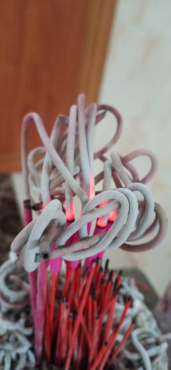 那位大师看一下,今天的香怎么烧成这样子?