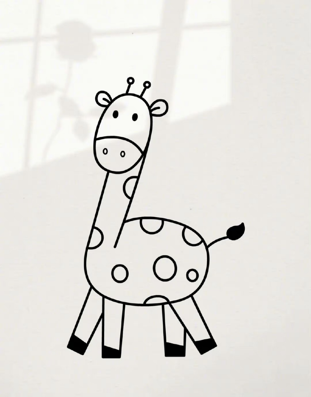 简笔画:长颈鹿怎么画?用数字轻松画出长颈鹿.