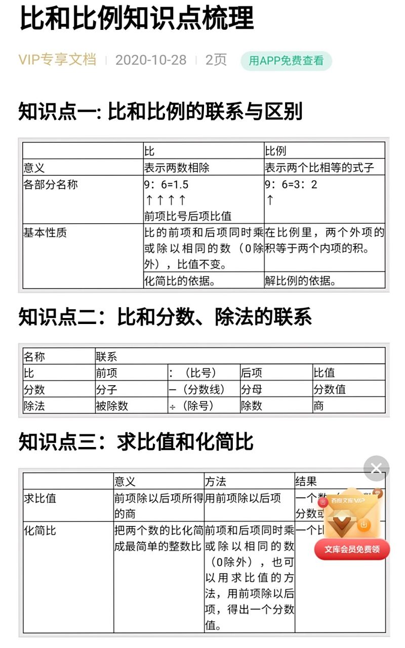 比和比例的公式来啦! 去浏览吧