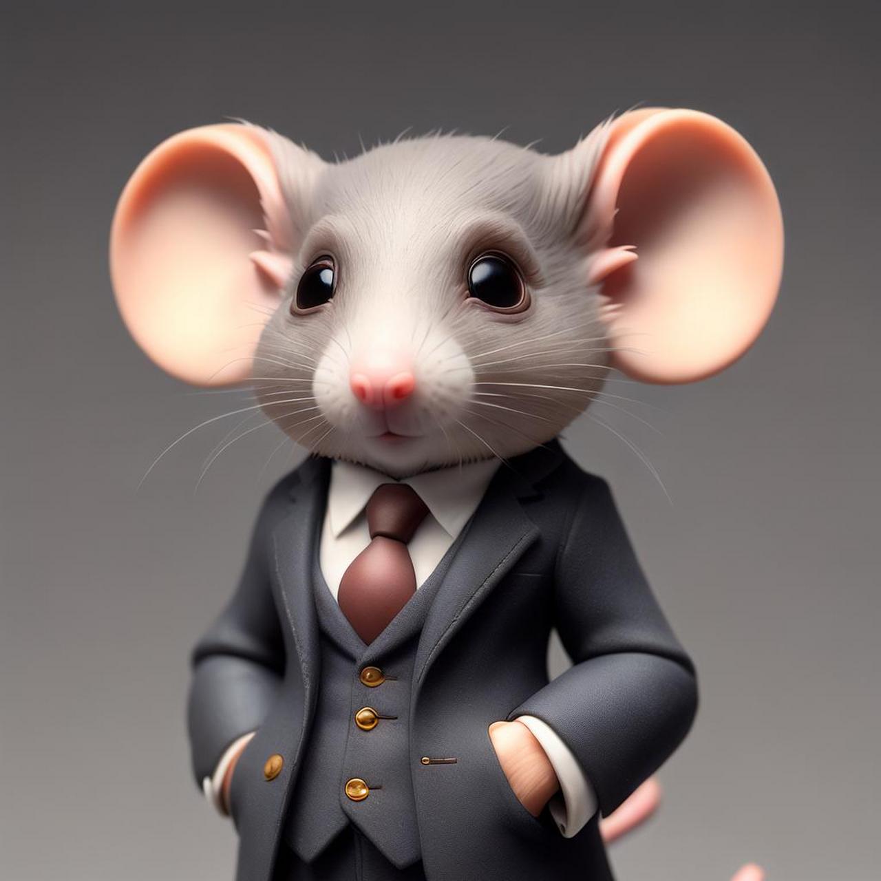 今天给大家带来一张超级有趣的老鼠卡通图!这只老鼠可是个时尚达人哦!